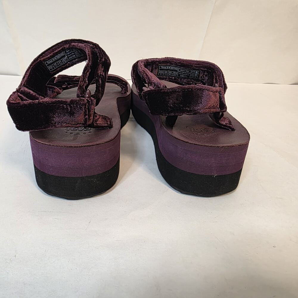Teva Flatform Universal 1017443 Sandals Womens US 9 Fig Purple Velvet Platform - Picture 4 of 16